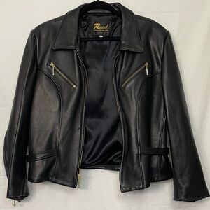 Women's Classic Black Leather Jacket